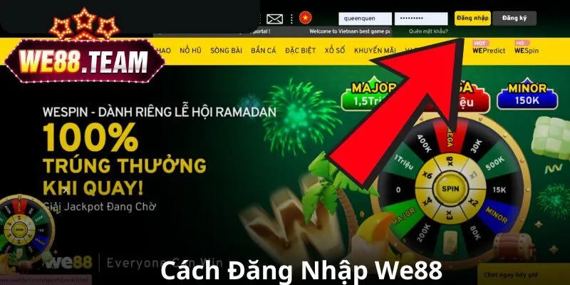Hướng dẫn từ A - Z thao tác đăng nhập We88 cho tân binh Hướng dẫn từ A - Z thao tác đăng nhập We88 cho tân binh
