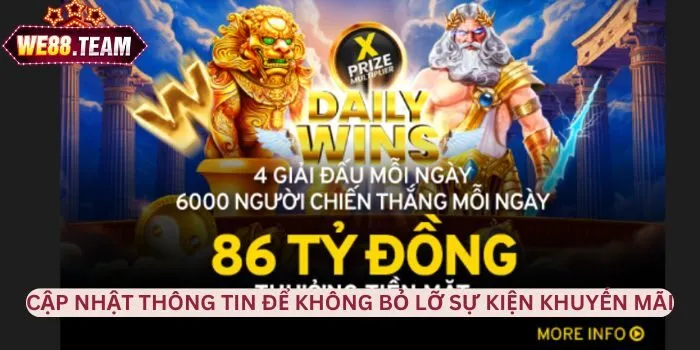 Cập nhật thông tin để không bỏ lỡ sự kiện khuyến mãi We88 Cập nhật thông tin để không bỏ lỡ sự kiện khuyến mãi We88