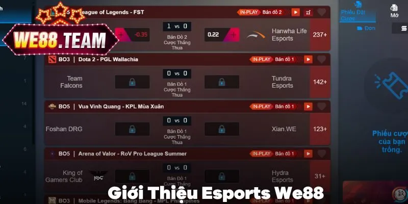 Giới thiệu điểm nổi bật của chuyên mục Esports tại We88 Giới thiệu điểm nổi bật của chuyên mục Esports tại We88