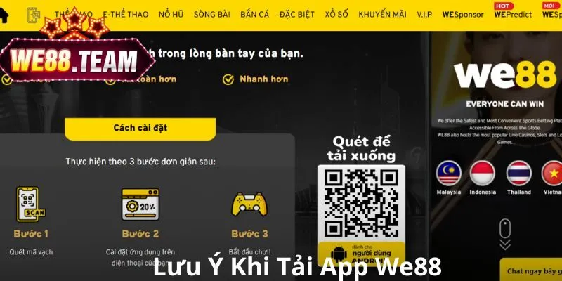 Những lưu ý quan trọng khi tải app We88 về máy Những lưu ý quan trọng khi tải app We88 về máy