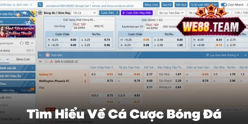 Tìm hiểu về các hình thức cá cược bóng đá trực tuyến